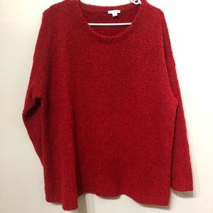 Purejill Red Fuzzy Oversized Stretch Wool …